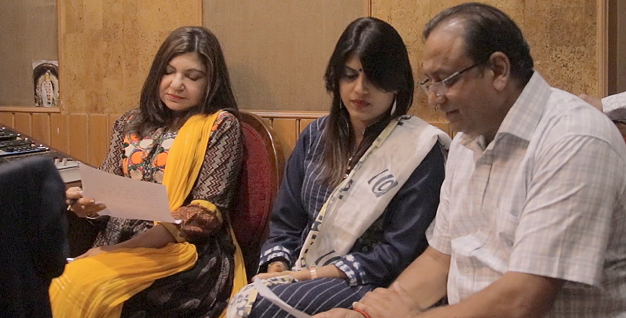 Alka Yagnik with Anand Nithoo.