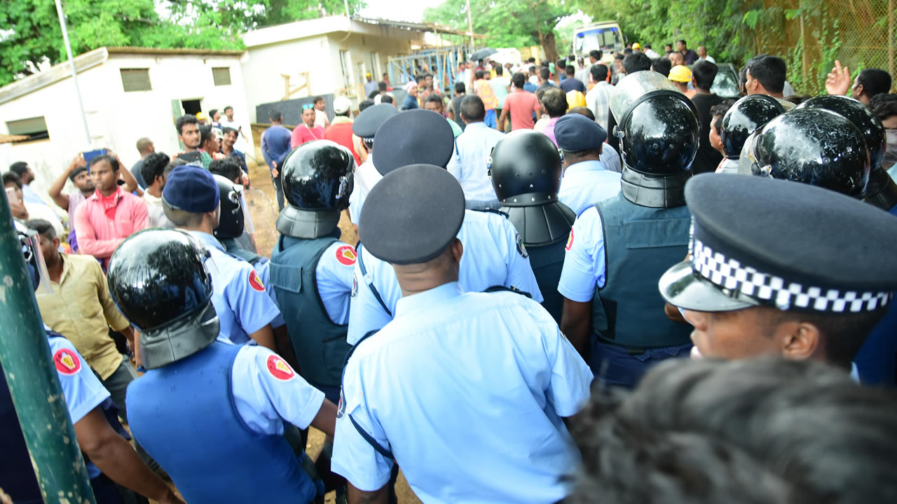 La SSU et la police régulière sont venues en renfort pour parer à toute éventualité.