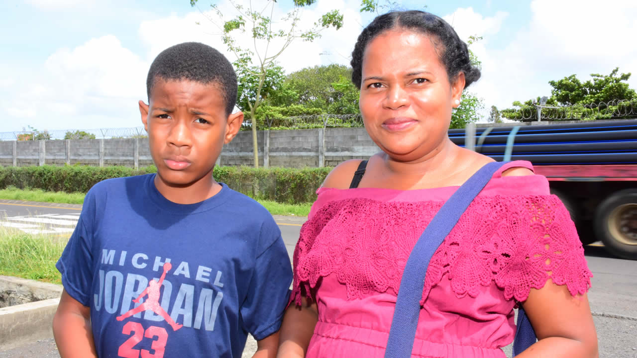 Dorice Valentin et son fils Miguel.