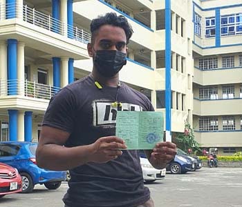 Abhijeet Seetohul, élève âgé de  17 ans, habitant Trou-d’Eau-Douce.