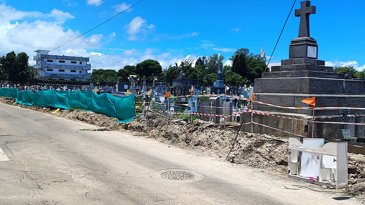 À l’avenue Broad, le mur n’est plus là pour séparer les habitations du cimetière.