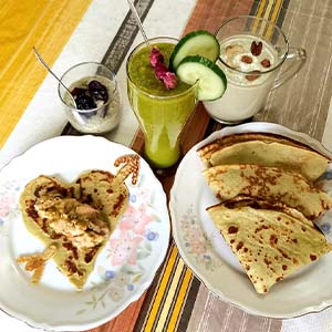 Le petit-déjeuner à base de matcha de Romina Koorjah. 