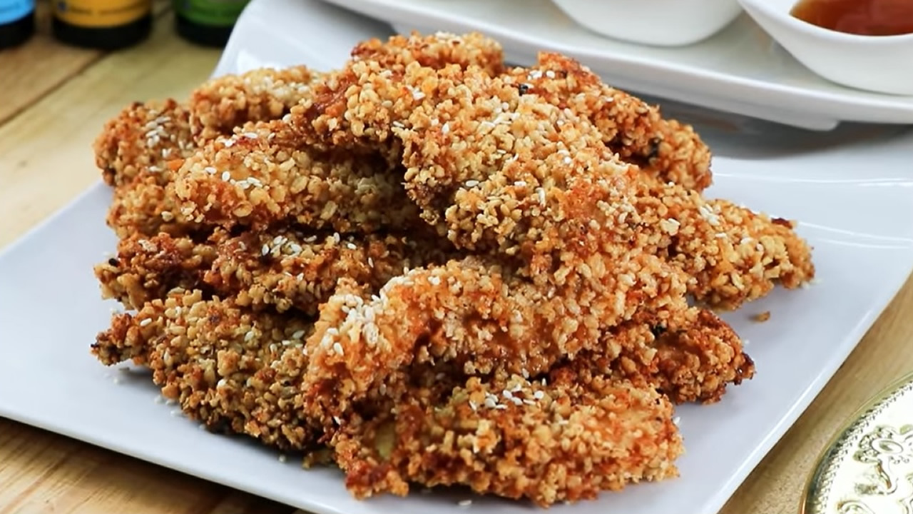 Les ‘Crispy Chicken Tenders’ ont été préparés  par Amnah Mudhoo.