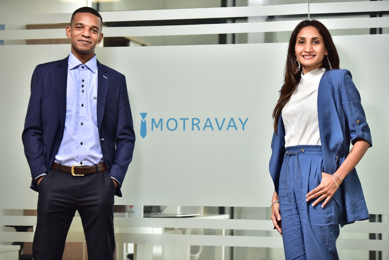 Kenlay Clair et Melissa Prosper, respectivement fondateur  et directrice de Motravay.mu.