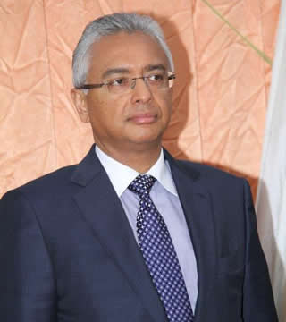 Le Premier ministre  Pravind Jugnauth.