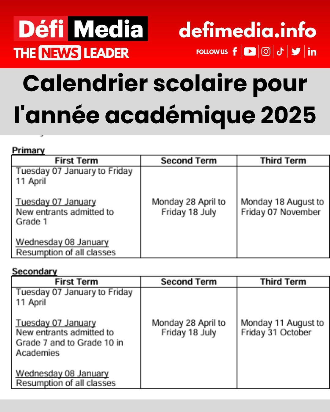 calendrier