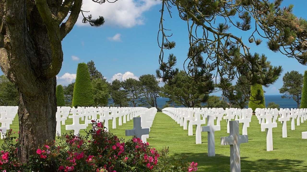 Cimetière américain situé près de l’Omaha Beach