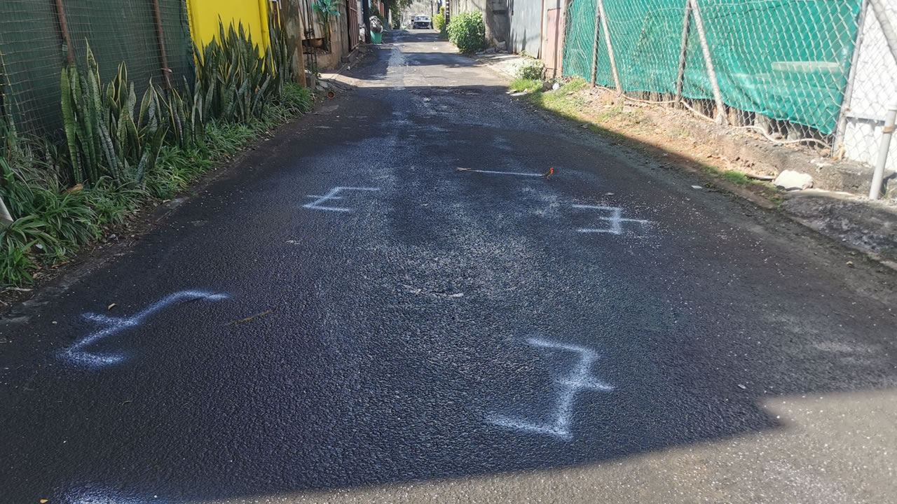 Le lieu du drame sur la route royale  à Le Hochet.