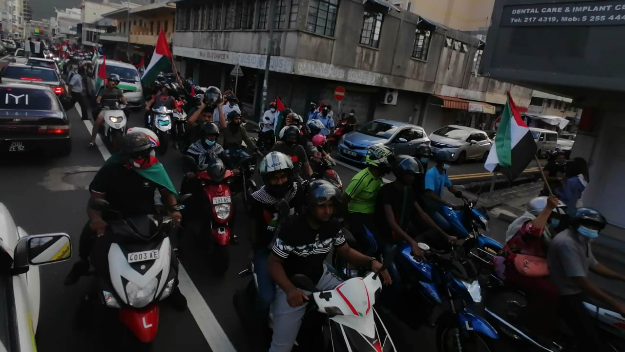 Manifestation pro-Palestine à Port Louis