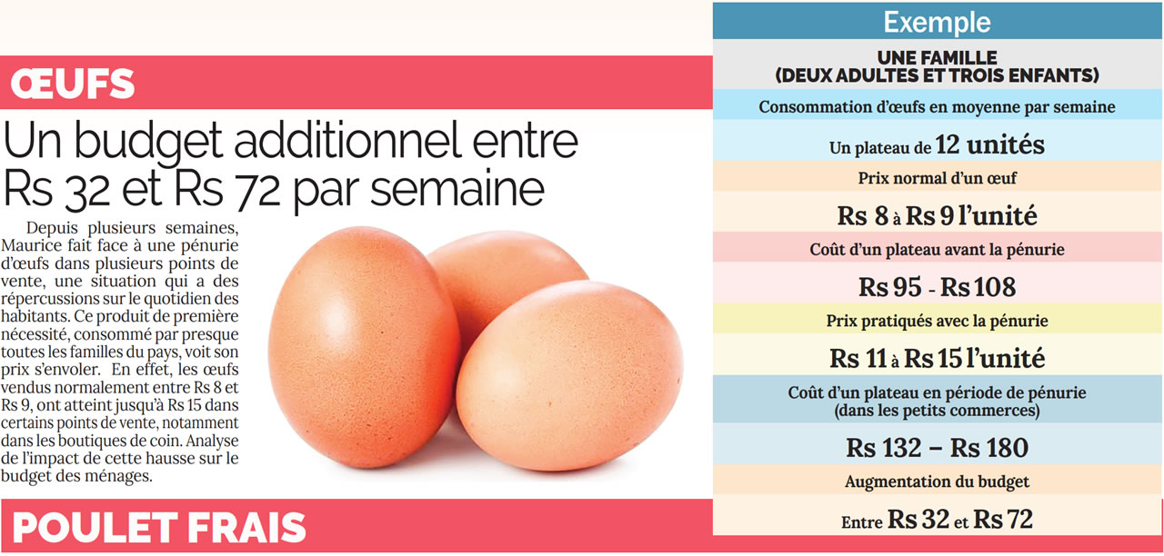 pénurie d’œufs info